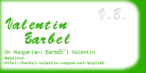 valentin barbel business card